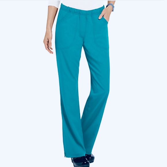 Urbane Pants - URBANE Ultimate Scrub Pants Teal XSM Elastic & Tie